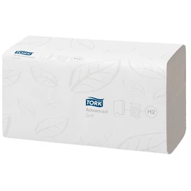 Kéztörlő, Interfold hajtás, 2 rétegű, 180 lap, H2 rendszer, Advanced, TORK &quot;Xpress Soft Multifold&quot;, fehér