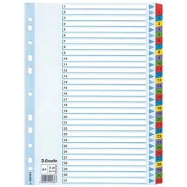Regiszter, karton, A4, 1-31, ESSELTE &quot;Mylar&quot;