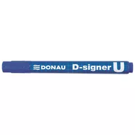 Alkoholos marker, 2-4 mm, kúpos, DONAU "D-signer U", kék