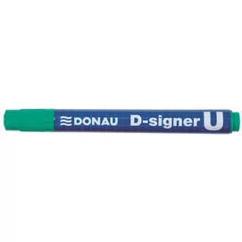 Alkoholos marker, 2-4 mm, kúpos, DONAU &quot;D-signer U&quot;, zöld