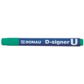 Alkoholos marker, 2-4 mm, kúpos, DONAU "D-signer U", zöld
