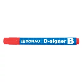 Táblamarker, 2-4 mm, kúpos, DONAU &quot;D-signer B&quot;, piros