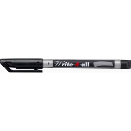 Alkoholos marker, 0,7 mm, kúpos, STABILO &quot;Write-4-all&quot;, fekete