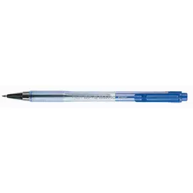 Golyóstoll, 0,27 mm, nyomógombos, átlátszó tolltest, PILOT &quot;BP-S Matic&quot;, kék