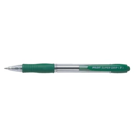 Golyóstoll, 0,22 mm, nyomógombos, PILOT &quot;Super Grip&quot;, zöld