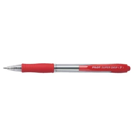 Golyóstoll, 0,22 mm, nyomógombos, PILOT &quot;Super Grip&quot;, piros