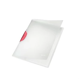 Gyorsfűző, klipes, PP, A4, LEITZ &quot;ColorClip Magic&quot;, piros