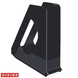 Iratpapucs, műanyag, 68 mm, ESSELTE &quot;Europost&quot;, Vivida fekete