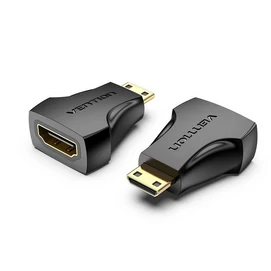 Vention mini HDMI/M -&gt; HDMI/F (4K,fekete), adapter
