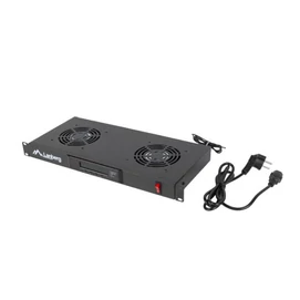 Lanberg AK-1502-B 19" 1U 2x ventilátor + termosztát egység LCD kijelzővel