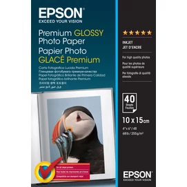 Epson prémium fényes fotópapír (10x15, 40 lap, 255g)