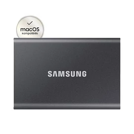 SAMSUNG SSD Külső, 4TB, T7, Titán Szürke, USB 3.2