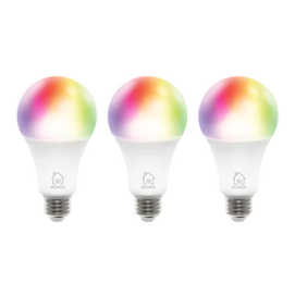 Deltaco SMART HOME SH-LE27RGB-3P izzó LED, E27, WIFI, 9W, színes+fehér, nem szabályozható, 3db/csomag