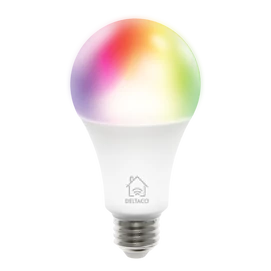 Deltaco SMART HOME SH-LE27RGB izzó LED, E27, WIFI, 9W, színes+fehér, nem szabályozható