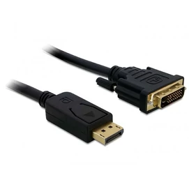 DELOCK kábel Displayport 1.1 male &gt; DVI 24+1 male passzív, 2m, fekete