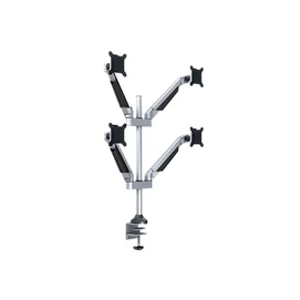 MULTIBRACKETS 4 karos asztali konzol, M VESA Gas Lift Arm Quad Silver (15-32&quot;, max.VESA: 100x100 mm, 10 kg)
