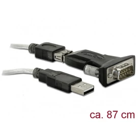 DELOCK Átalakító USB 2.0 Type-A &gt; 1x Soros DB9 RS-232
