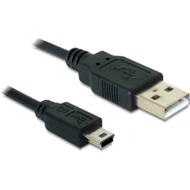 DELOCK kábel USB 2.0 Type-A male &gt; USB 2.0 Mini-B male 1m fekete