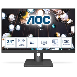 AOC IPS monitor 23.8" 24E1Q, 1920x1080, 16:9, 250cd/m2, 5ms, VGA/HDMI/Displayport, hangszóró