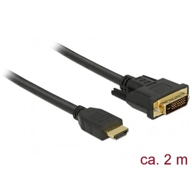 DELOCK kábel HDMI male &gt; DVI 24+1 male kétirányú 2m