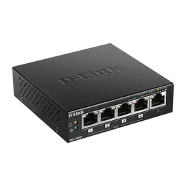 D-LINK Switch 5x1000Mbps (4xPOE+) Fémházas Asztali, DGS-1005P/E