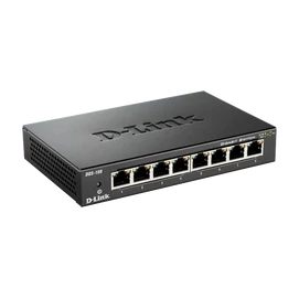 D-LINK Switch 8x1000Mbps Fémházas Asztali, DGS-108GL/E