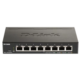 D-LINK Switch 8x1000Mbps Fémházas Asztali Menedzselhető, DGS-1100-08V2/E