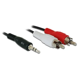 DELOCK kábel Audio 3.5mm Stereo jack male &gt; 2x RCA male 1.5m