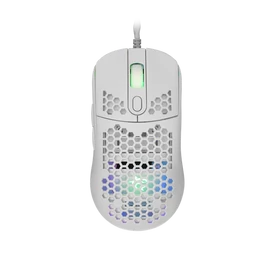 WHITE SHARK GM-5007W GALAHAD gamer egér, fehér, 6400 dpi
