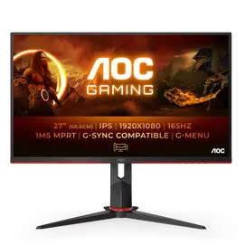 AOC Gaming 165Hz IPS monitor 27" 27G2SPU/BK, 1920x1080, 16:9, 250cd/m2, 1ms, 2xHDMI/DP/VGA/4xUSB, Pivot, hangszóró
