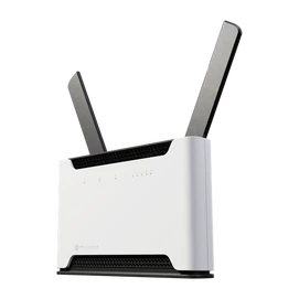 MIKROTIK Wireless Router DualBand, 4x1000Mbps+ 1x2,5Gbps, Chateau LTE18, 1xMicroSIM,Asztali -S53UG+5HaxD2HaxD-TC&amp;EG18-EA