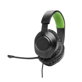 JBL Quantum 100X Console (Vezetékes, gaming fejhallgató levehető mikrofonnal), Fekete/Zöld