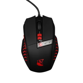 KONIX - DRAKKAR PC Runemaster Evo Egér Vezetékes Gaming 2500DPI, Fekete-Piros