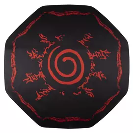 KONIX - NARUTO "Symbol" Gaming Szőnyeg kör alakú 1000x1000mm, Fekete-Piros