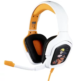 KONIX - NARUTO &quot;Naruto&quot; 2.0 Fejhallgató Vezetékes Gaming Stereo Mikrofon, Fehér-Mintás