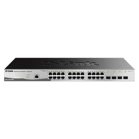 D-LINK Switch 24x1000Mbps (24xPOE) + 4xGigabit kombó SFP Menedzselhető Rackes (Metro), DGS-1210-28P/ME/E