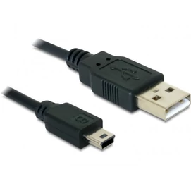DELOCK kábel USB 2.0 Type-A male &gt; USB 2.0 Mini-B male 0.7m fekete