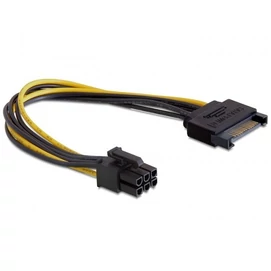DELOCK Tápkábel SATA 15 pin &gt; 6 pin PCI Express