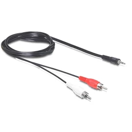 DELOCK kábel Audio 3.5mm Stereo jack male &gt; 2x RCA male 5m