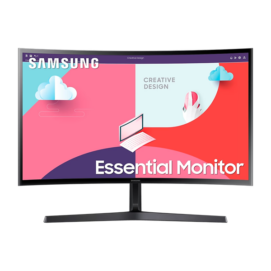 SAMSUNG Ívelt VA monitor 24" S36C, 1920x1080, 16:9, 250cd/m2, 4ms, HDMI/VGA
