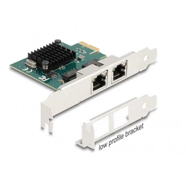 DELOCK PCI-E x1 Bővítőkártya &gt; 2x RJ45 Gigabit LAN BCM