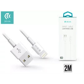 DEVIA  APPLE IPHONE LIGHTNING USB TÖLTŐ- ÉS ADATKÁBEL 2 M-ES VEZETÉKKEL - SMART CABLE LIGHTNING - WHITE