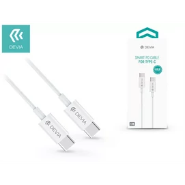 DEVIA USB TYPE-C - USB TYPE-C ADAT- ÉS TÖLTŐKÁBEL 1 M-ES VEZETÉKKEL - SMART PD CABLE FOR TYPE-C - 3A - WHITE