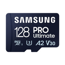 SAMSUNG Memóriakártya, PRO Ultimate microSD with Reader 128GB, Class 10, V30, A2, Grade 3 (U3), R200/W130, +Adapter