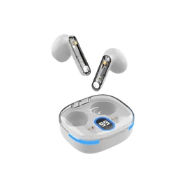 WHITE SHARK HYPERBEAT-W, GEB-TWS37W bluetooth In-ear fülhallgató mikrofonnal, fehér