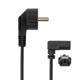 SBOX Kábel, CABLE C-13 PC - SCHUKO POWER, Angled 90°, 2 m