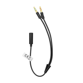 SBOX Kábel 35F-2X35M, ADAPTER 3.5 mm Female 4-Pin - 2 X 3.5 mm Male 3-Pin