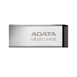 ADATA Pendrive 64GB, UR350 USB 3.2, fémházas, fekete