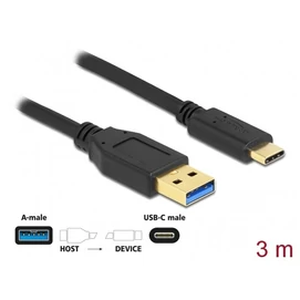 DELOCK kábel USB 3.2 Gen 2 Type-A &gt; USB Type-C 3m