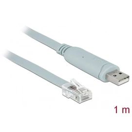DELOCK Átalakító USB 2.0 Type-A male &gt; 1x Soros RS-232 RJ45 male 1m szürke